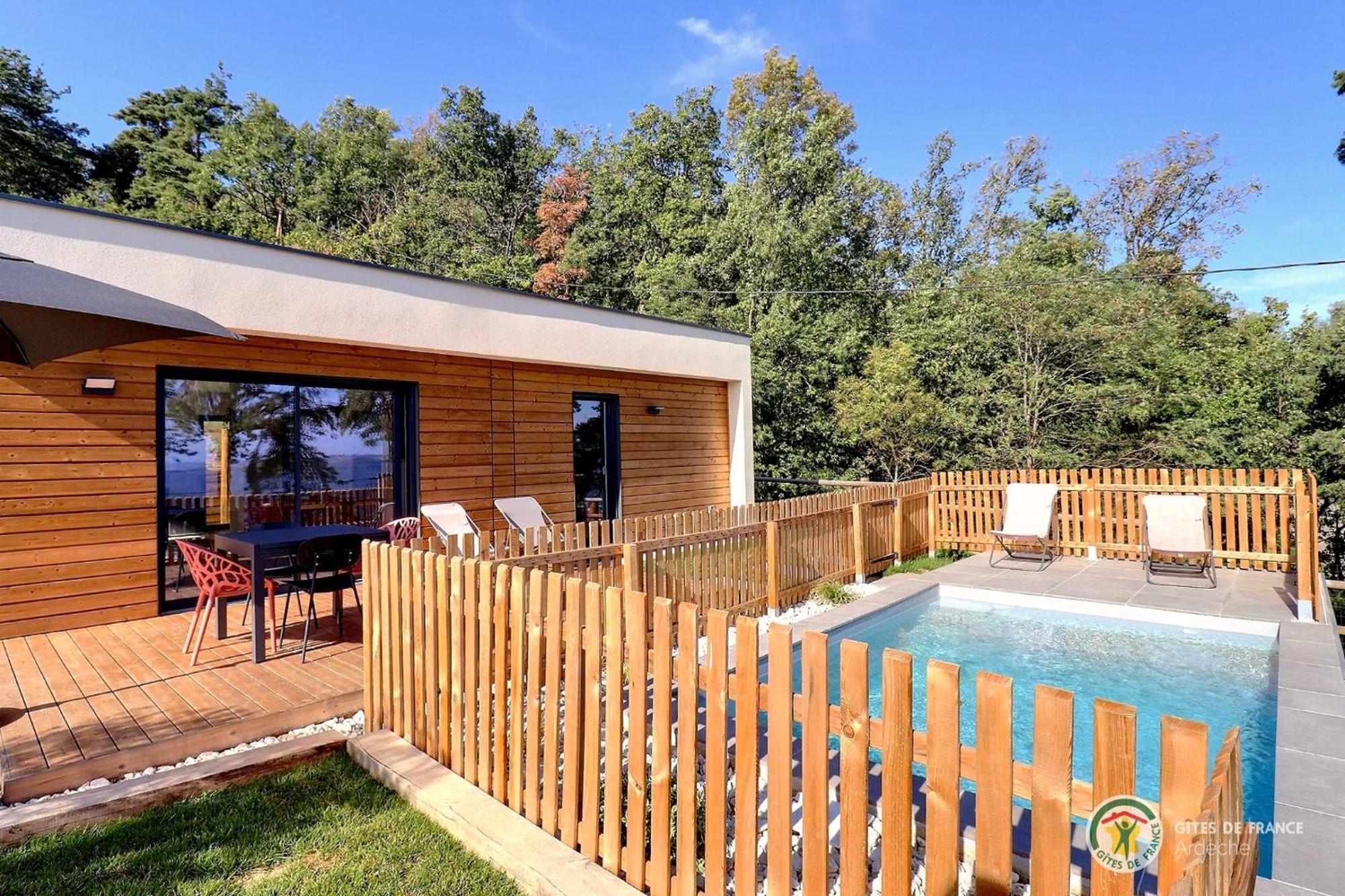 La Booa - Ecolodge En Ardeche - Piscine Privee - Ecolodgite Ozon  外观 照片