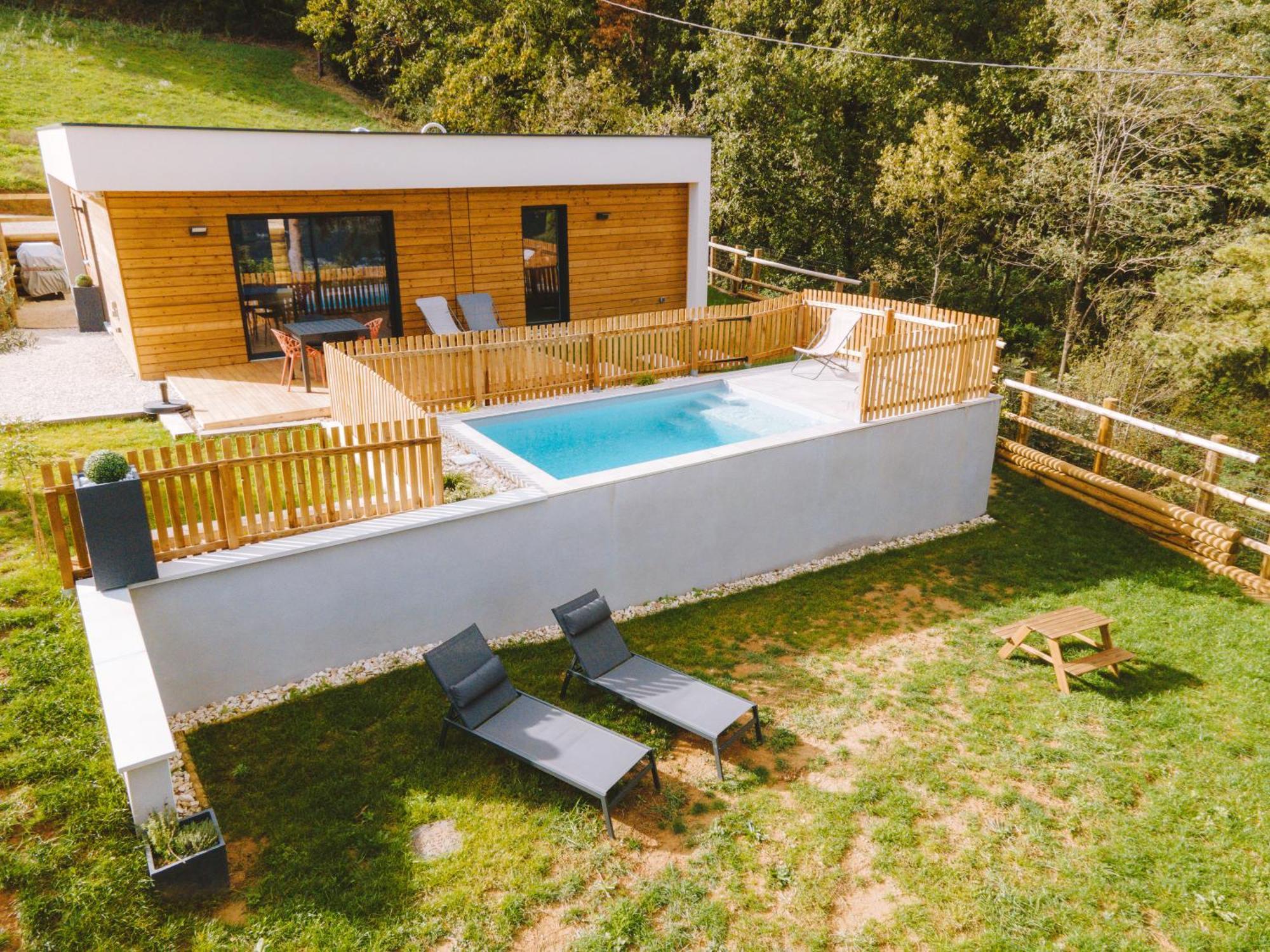 La Booa - Ecolodge En Ardeche - Piscine Privee - Ecolodgite Ozon  外观 照片